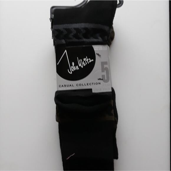 John Weitz 5-pack Dress Socks Patterns Black Gold - Picture 2 of 5